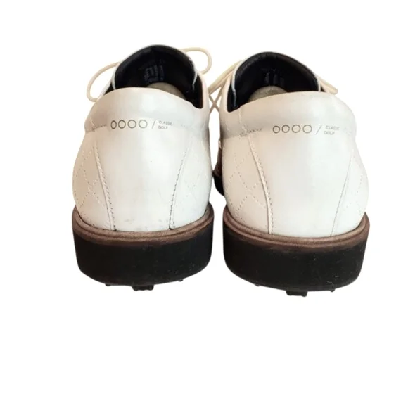 ECCO SZ US 11 - 11.5 EU 45 Golf Classic Hybrid Men's White Leather Golf Shoe